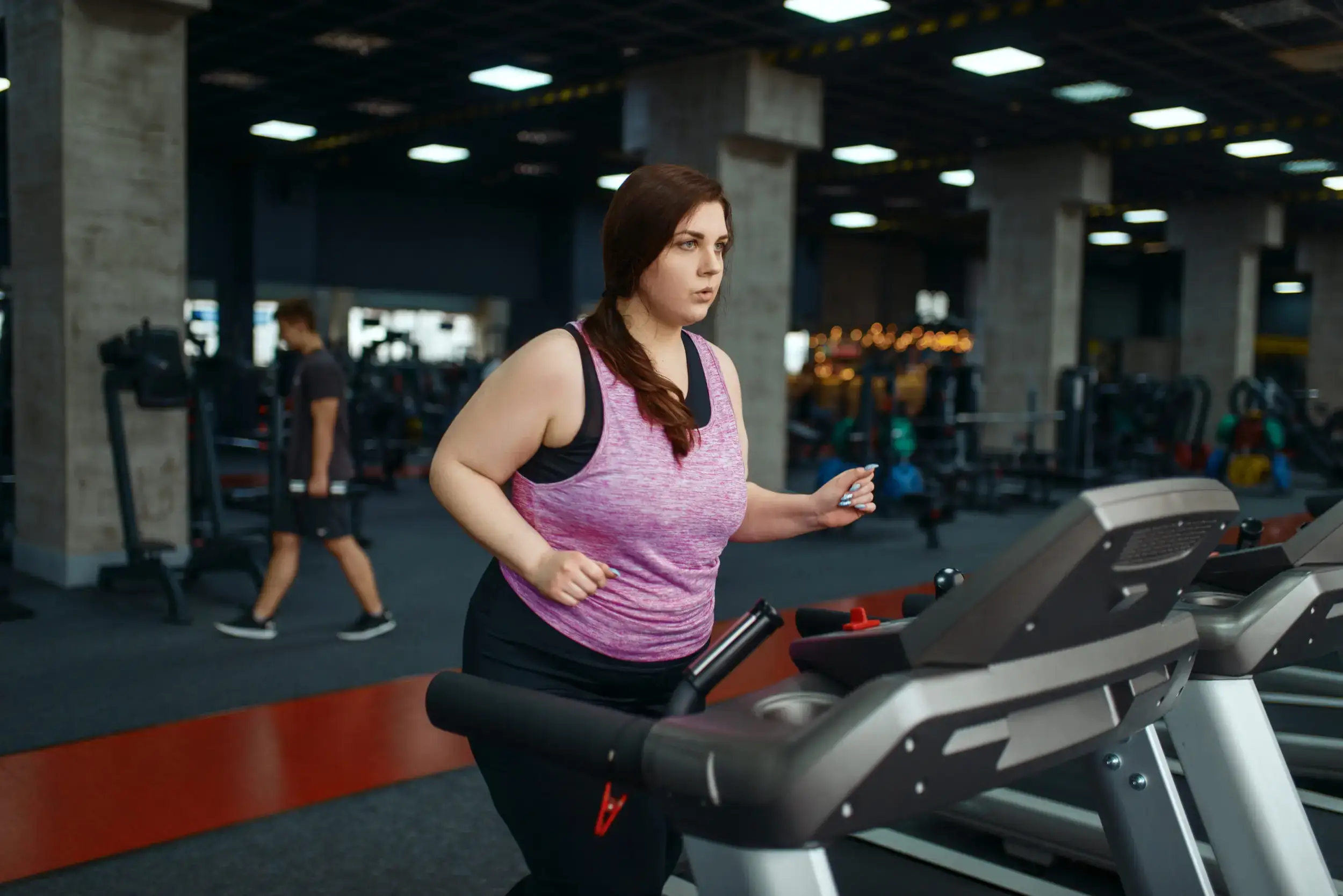woman on treadmill