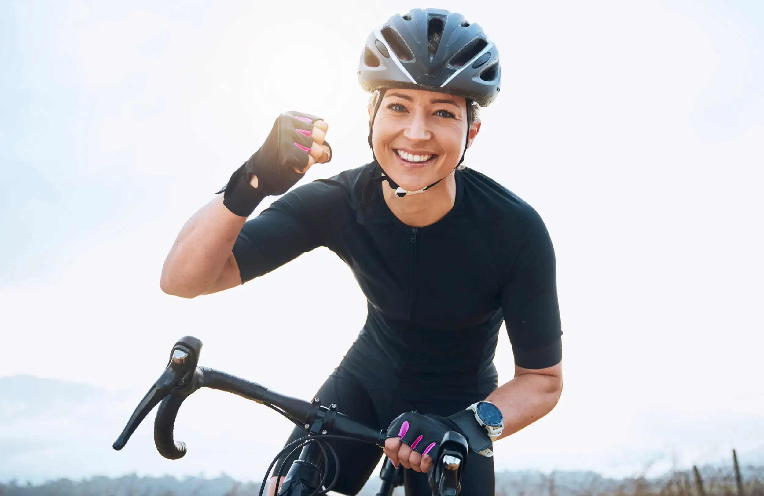 woman on bike